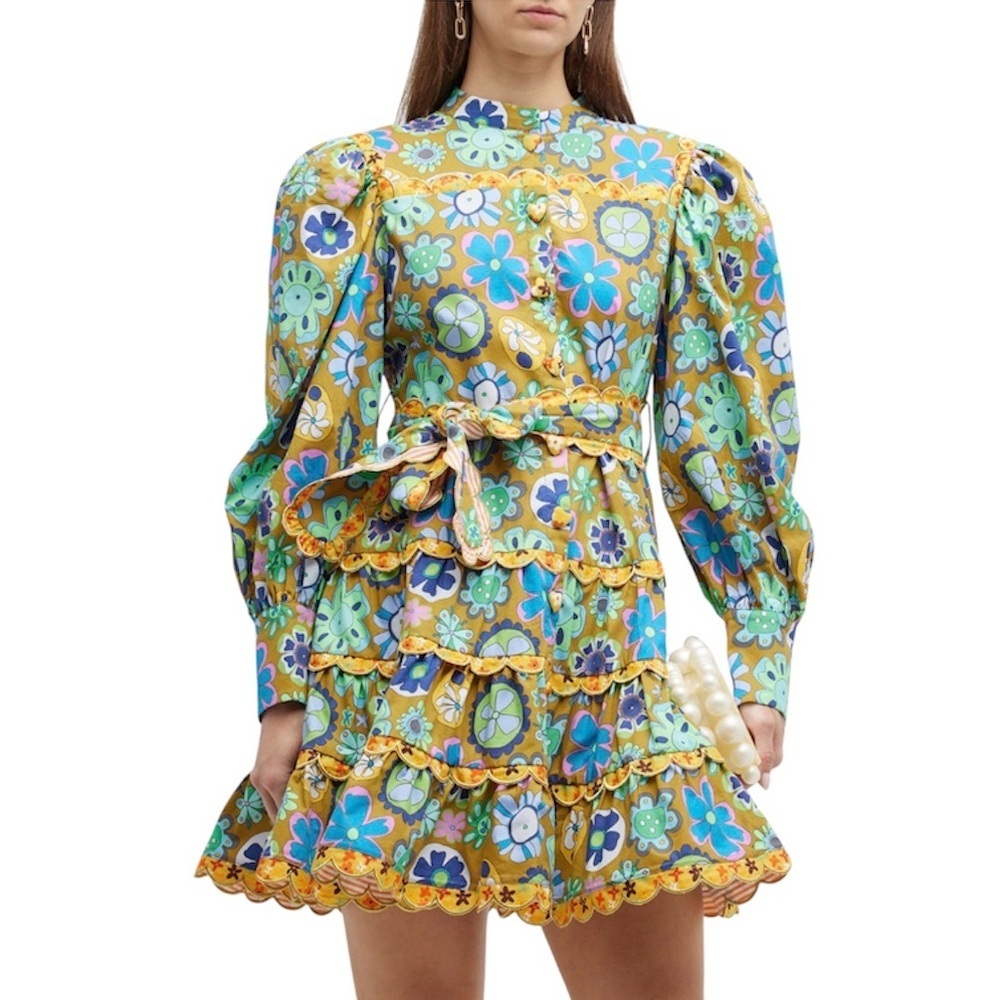 Celia B- NWT Karisismi Buttondown Multicolored Longsleeve Mini Dress